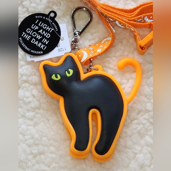 Bath & Body Works Black Cat LED PocketBac Holder Halloween PocketBac 2023 NWT - Picture 2 of 3